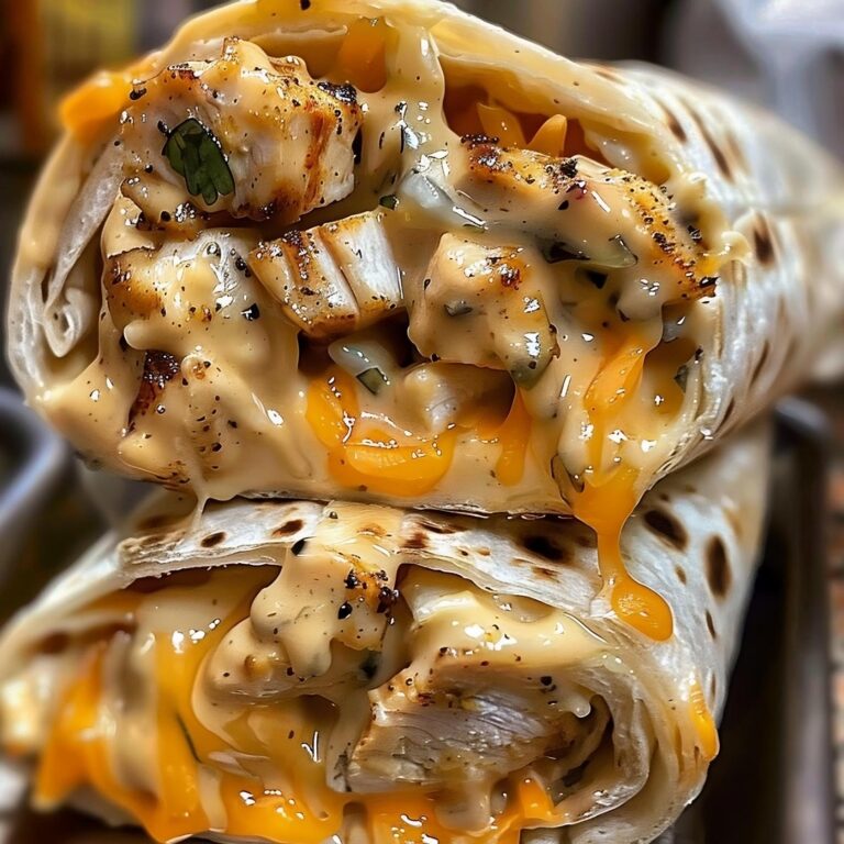 Cheesy Garlic Chicken Wraps