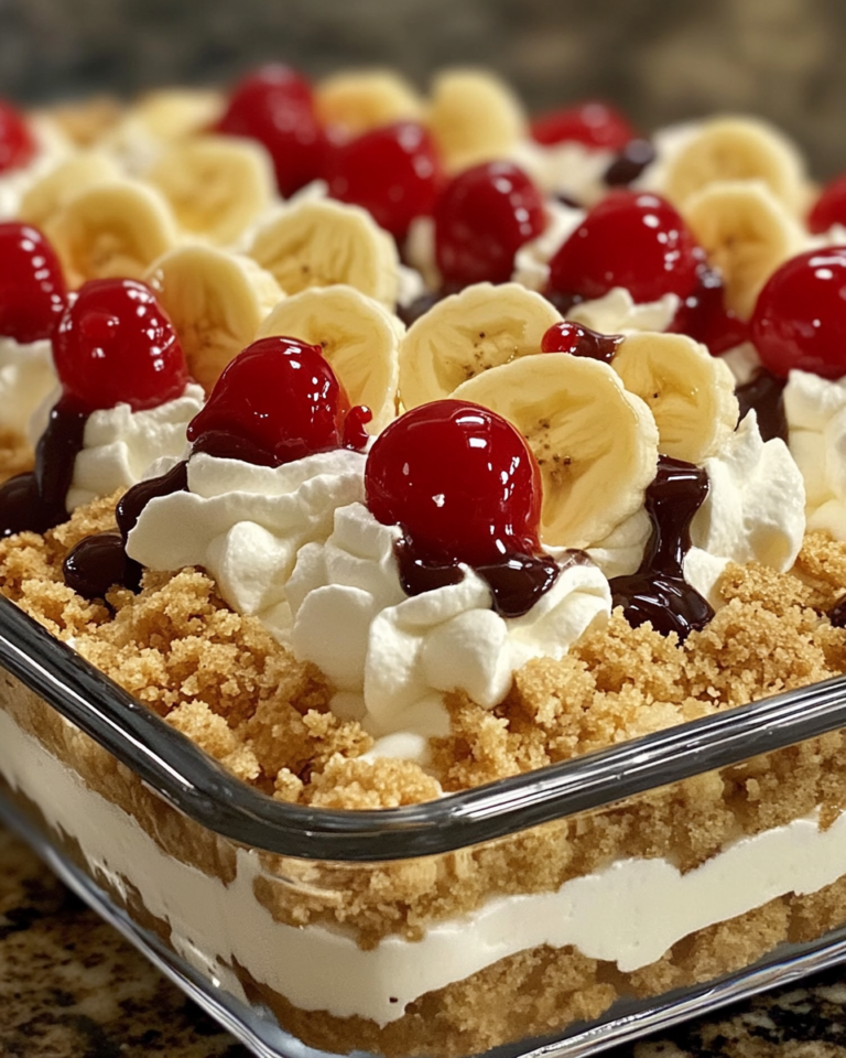 No-Bake Banana Split Cake