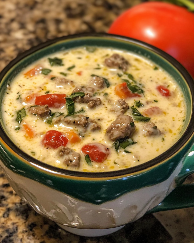 Creamy Parmesan Italian Sausage Soup
