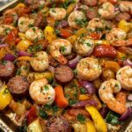 Cajun Shrimp and Sausage Vegetable Sheet Pan