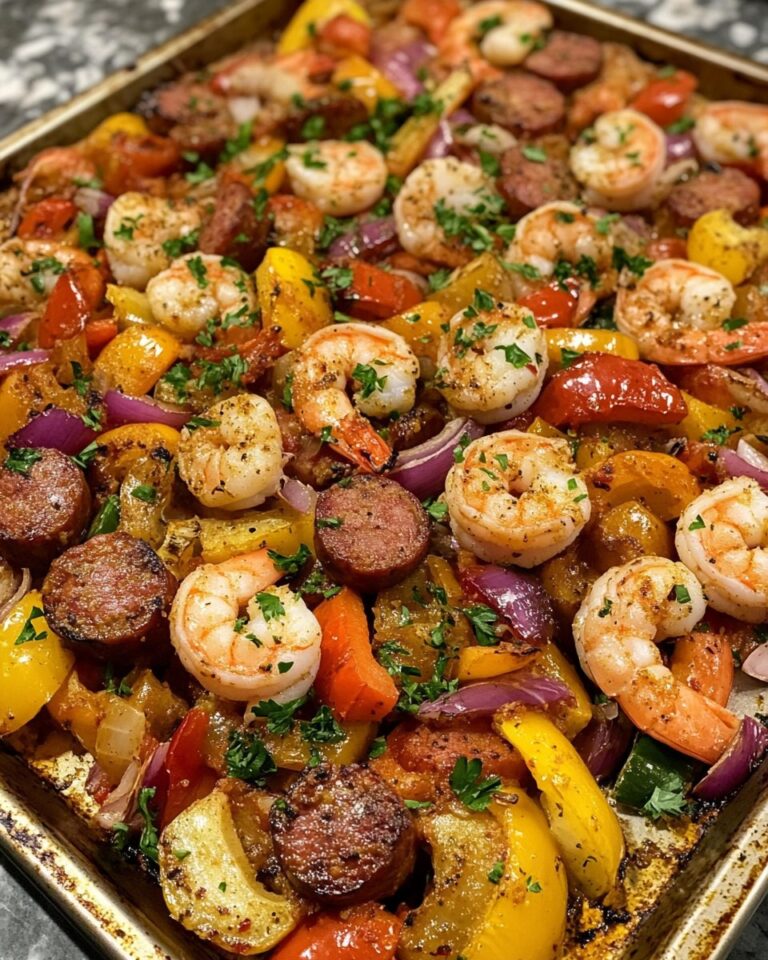 Cajun Shrimp and Sausage Vegetable Sheet Pan