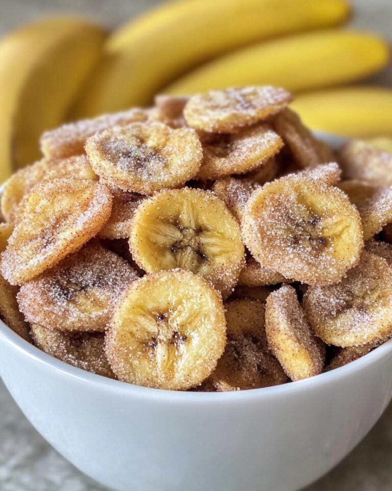 Crispy cinnamon-sugar air fryer banana chips