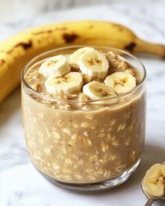  Peanut Butter & Banana Overnight Oats