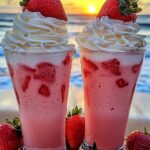 Strawberry Piña Colada with Malibu Frosting