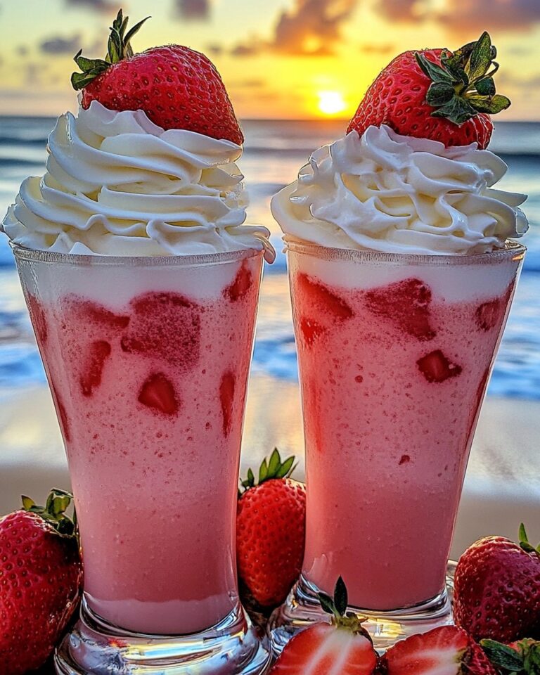 Strawberry Piña Colada with Malibu Frosting