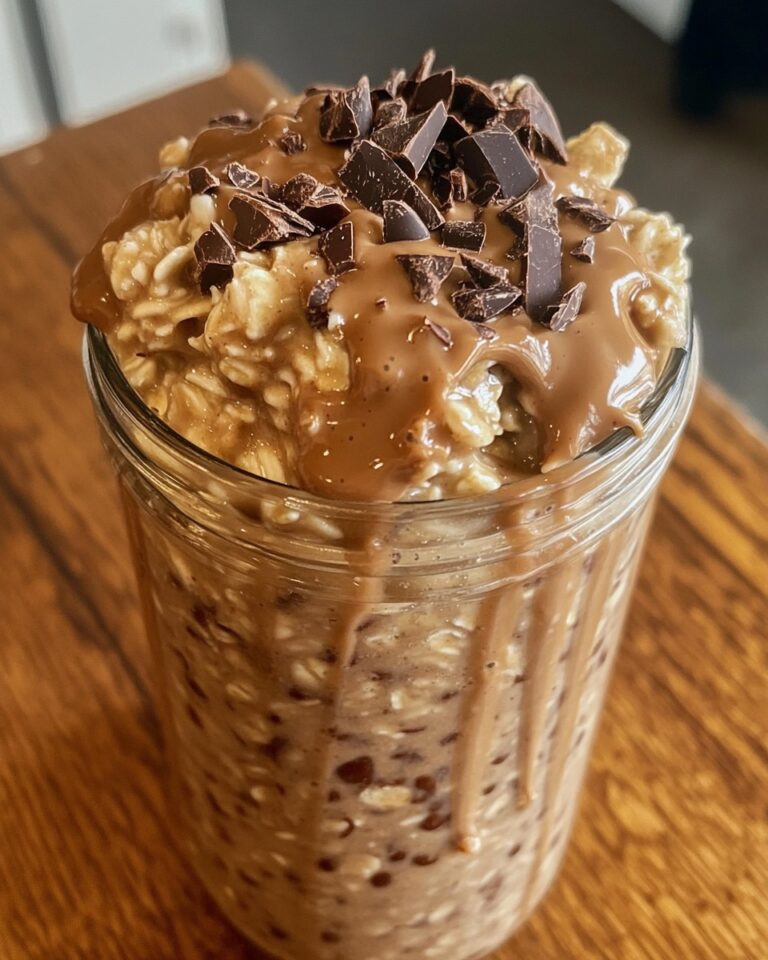 Peanut Butter Cup Protein Overnight Oats