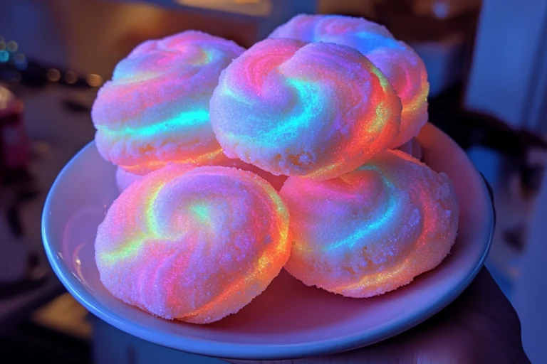 Glow-in-the-dark cotton candy cookies