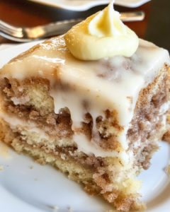 Cinnamon Roll Poke Cake