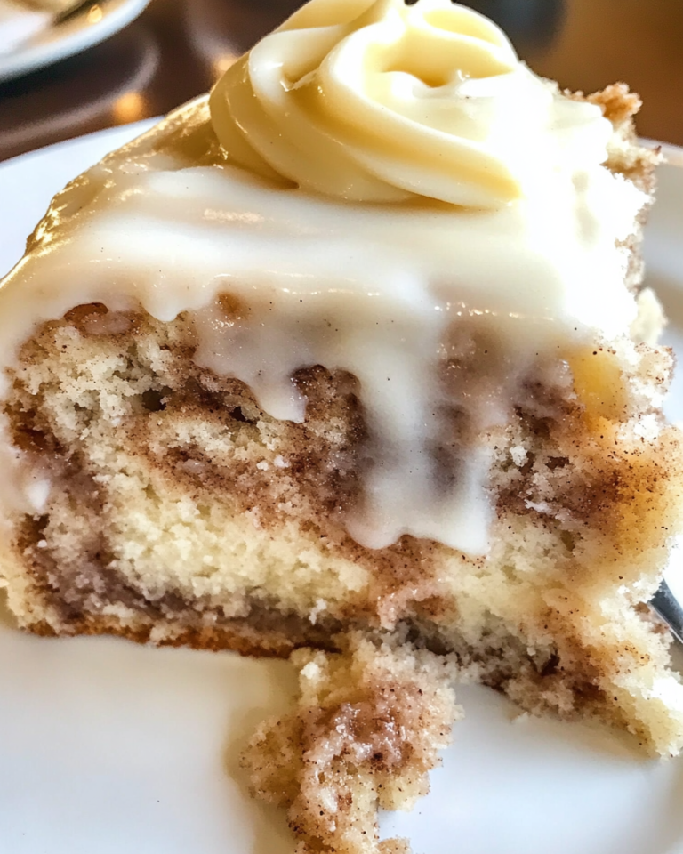Cinnamon Roll Poke Cake