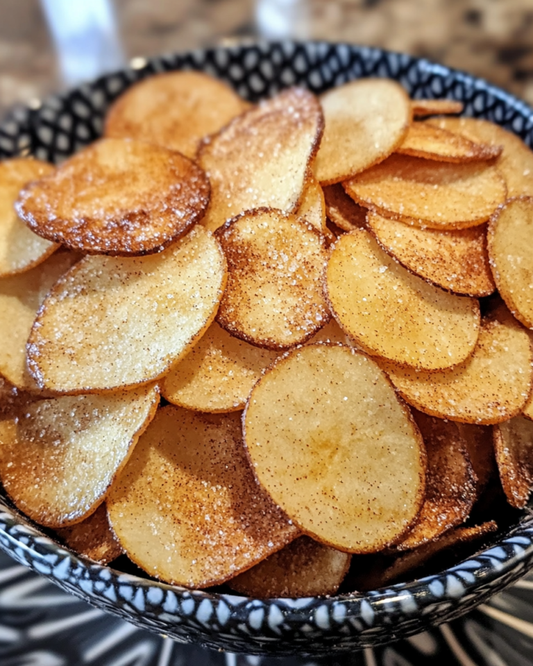 Air Fryer Apple Chips with Cinnamon Sugar
