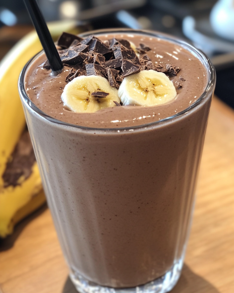Chocolate Peanut Butter Banana Smoothie