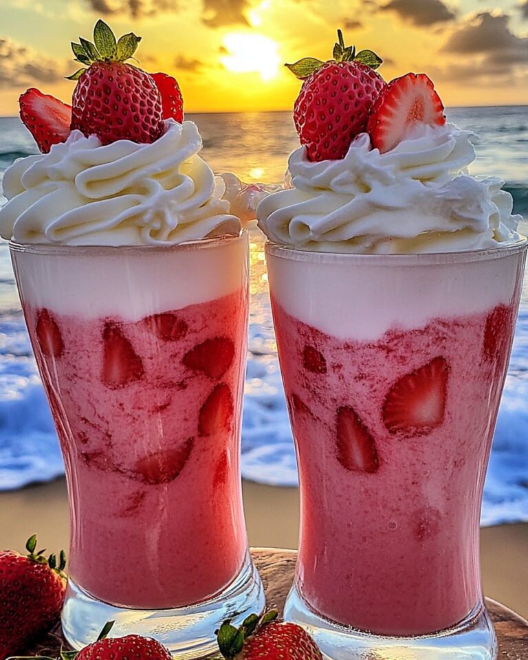 Strawberry Piña Colada with Malibu Frosting