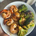 Air Fryer Garlic Butter Shrimp & Broccoli