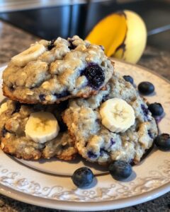 Banana Blueberry Breakfast Cookies