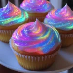 Neon Glow Galaxy Cupcakes