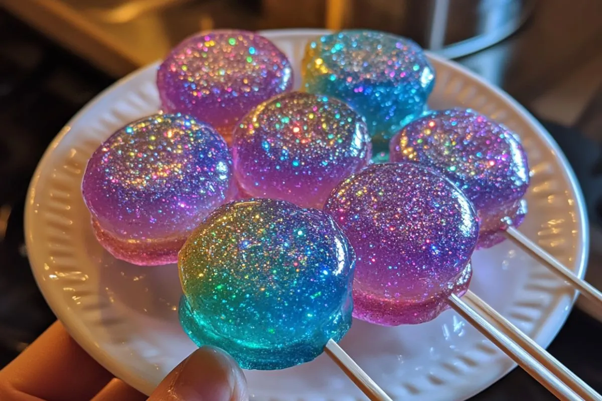 Aurora Borealis Glow Lollipops