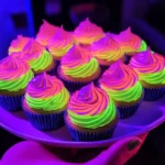 Neon Dream Glow Cupcakes