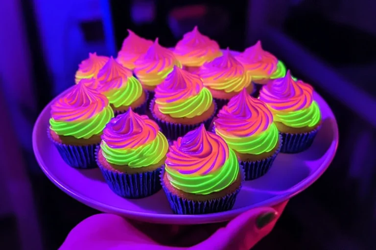 Neon Dream Glow Cupcakes