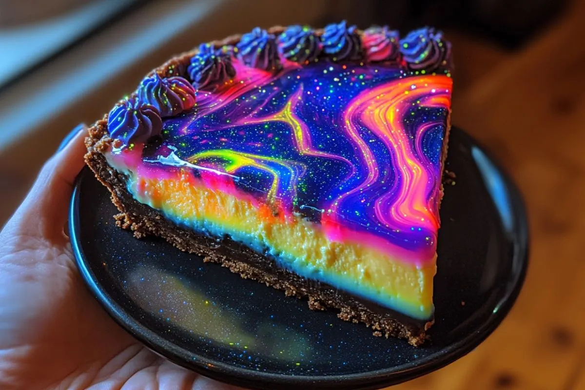 Glow Galaxy Neon Cheesecake