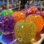 Colorful Glow Candy Apples