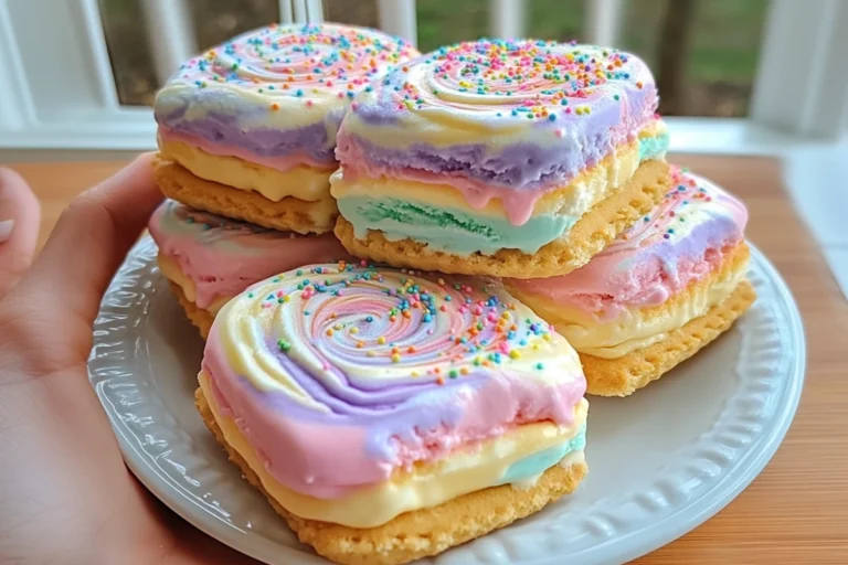 Pastel Swirl Ice Cream Sandwiches