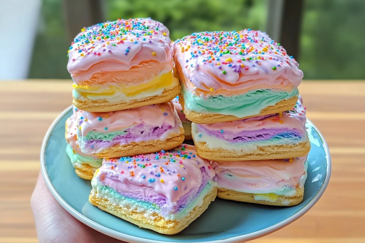 Pastel Swirl Ice Cream Sandwiches