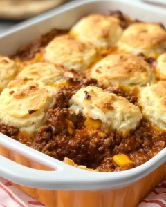 Sloppy Joe casserole Biscuit casserole recipe Easy casserole recipe Comfort food casserole Family-friendly dinner Ground beef casserole Savory biscuit bake Quick dinner casserole Biscuits and sloppy joe