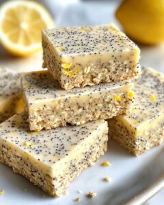 No-Bake Lemon Poppy Seed Bars