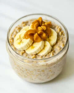 Banana & Peanut Butter Overnight Oats