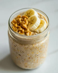 Banana & Peanut Butter Overnight Oats