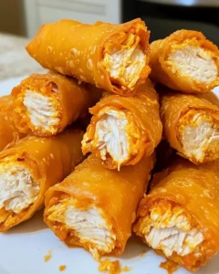 Air Fryer Buffalo Chicken Egg Rolls