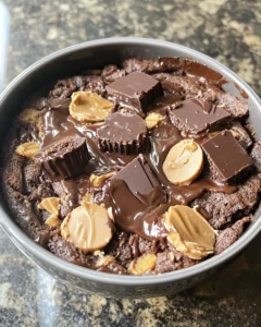 Peanut Butter Cup Microwave Protein Mug Cake