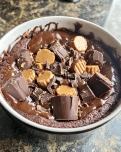 Peanut Butter Cup Microwave Protein Mug Cake