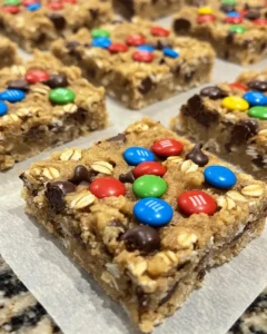 Monster Cookie Oat Bars