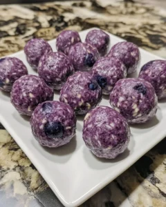 No-Bake Lemon Blueberry Protein Bites