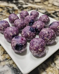 No-Bake Lemon Blueberry Protein Bites