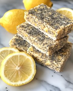 No-Bake Lemon Poppy Seed Bars