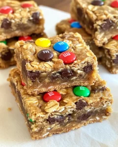 Monster Cookie Oat Bars