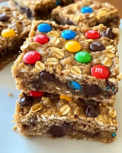 Monster Cookie Oat Bars