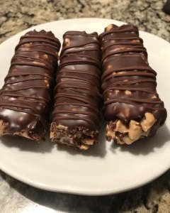 No-Bake Chocolate Peanut Butter Protein Bars