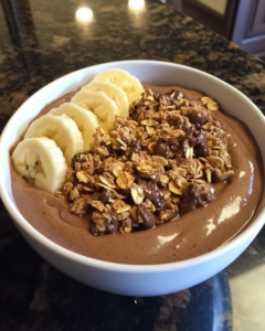 Chocolate Peanut Butter Smoothie Bowl
