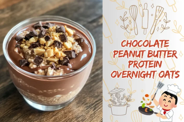 Chocolate Peanut Butter Protein Overnight Oats