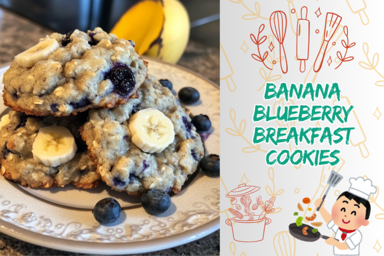 Banana Blueberry Breakfast Cookies