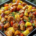 Sheet Pan Hawaiian Chicken with Pineapple and Peppers
