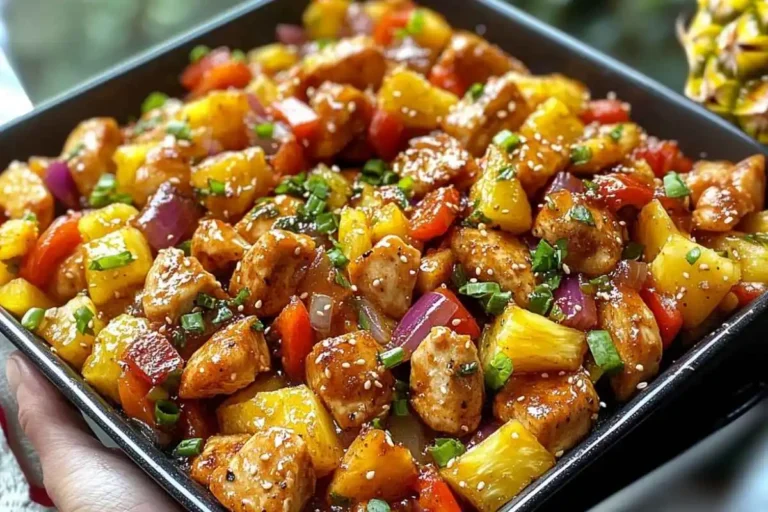 Sheet Pan Hawaiian Chicken with Pineapple and Peppers