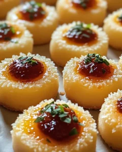Cheesy Thumbprint Appetizers with Hot Pepper Jelly