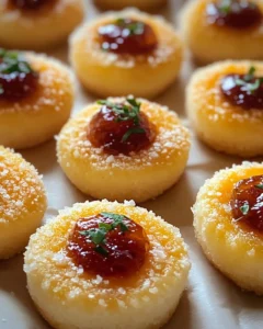 Cheesy Thumbprint Appetizers with Hot Pepper Jelly