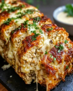 Garlic Parmesan Chicken Meatloaf Recipe