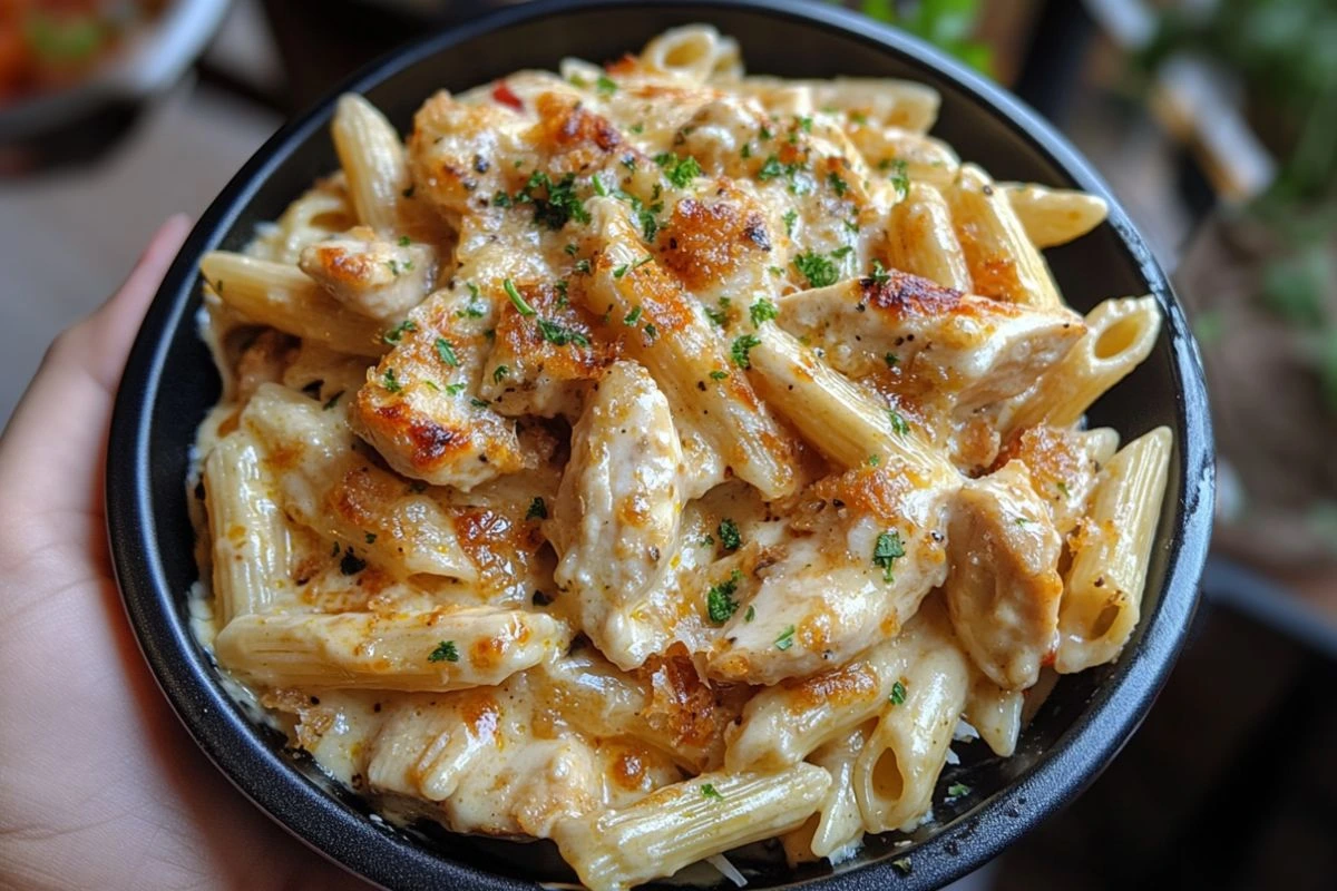 Creamy Smoky White Cheddar Honey Butter Chicken Pasta Skillet Recipe