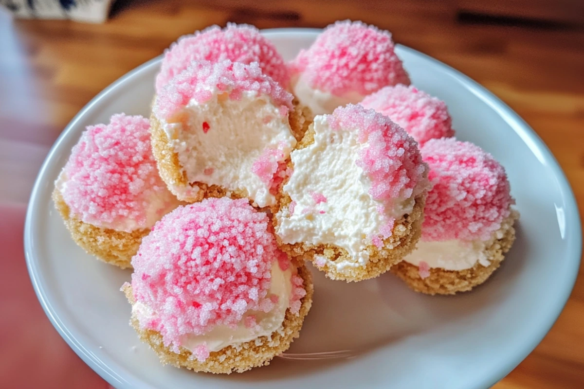 Crispy Cotton Candy Cheesecake Bombs – No-Bake Dessert Magic 